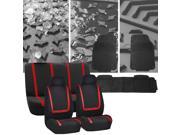 Car Seat Covers for Sedan SUV Red Black with Black Heavy Duty Floor Mats Cyber Monday Deal