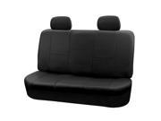 PU Leather Rear Bench Seat Covers Black For Car Truck SUV Minivan