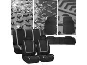 Car Seat Covers for Sedan SUV Gray Black with Black Heavy Duty Floor Mats Cyber Monday Deal