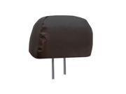 PU Leather Headrest Covers Black Set of 2