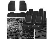 Car Seat Covers for Sedan SUV Gray Black with All Weather Black Floor Mats Cyber Monday Deal