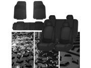 Car Seat Covers for Sedan SUV Solid Black with All Weather Black Floor Mats Cyber Monday Deal
