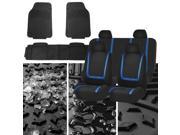 Car Seat Covers for Sedan SUV Blue Black with All Weather Black Floor Mats Cyber Monday Deal