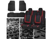 Car Seat Covers for Sedan SUV Red Black with All Weather Black Floor Mats Cyber Monday Deal