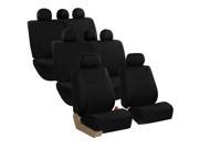 Car Seat Covers for Auto SUV Van Truck 3 Row Black