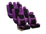 Car Seat Covers for Auto SUV Van Truck 3 Row Purple