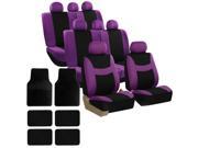 Car Seat Covers for Auto SUV Van Truck 3 Row Purple Carpet Floor Mat