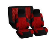 Travel Master Car Seat Covers with Gray Floor Mats for Auto Red