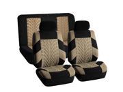 Travel Master Car Seat Covers with Gray Floor Mats for Auto Beige