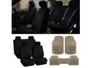Auto Seat Covers for Car SUV with Floor Mats Black