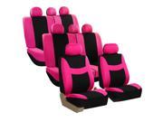 Car Seat Covers for Auto SUV Van Truck 3 Row Pink