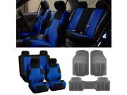 Auto Seat Covers for Car SUV with Gray Floor Mats Blue
