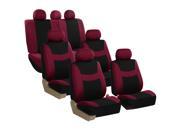 Car Seat Covers for Auto SUV Van Truck 3 Row Burgundy