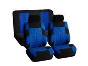 Travel Master Car Seat Covers with Gray Floor Mats for Auto Blue
