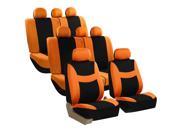 Car Seat Covers for Auto SUV Van Truck 3 Row Orange