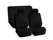 Travel Master Car Seat Covers with Gray Floor Mats for Auto Black