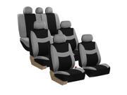 Car Seat Covers for Auto SUV Van Truck 3 Row Gray