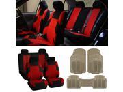 Auto Seat Covers for Car SUV with Floor Mats Red