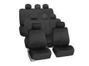 Neoprene 3 Row Car Seat Covers for SUV VAN TRUCK Beige 8 Seaters Black