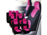 Car Seat Covers 3 Row for Auto SUV VAN 7 seaters Pink