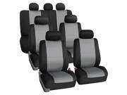 Neoprene 3 Row Car Seat Covers for SUV VAN TRUCK Beige 7 Seaters Gray