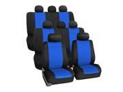Neoprene 3 Row Car Seat Covers for SUV VAN TRUCK Beige 8 Seaters Blue