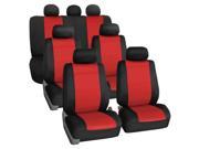 Neoprene 3 Row Car Seat Covers for SUV VAN TRUCK Beige 7 Seaters Red