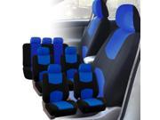 Car Seat Covers 3 Row for Auto SUV VAN 7 seaters Blue