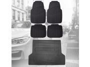 Rubber Floor Mats All Weather with Black Trunk Mat for Auto Car SUV Truck Van