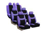 Car Seat Covers for Auto SUV Van Truck 3 Row Purple