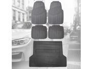 Rubber Floor Mats All Weather with Black Trunk Mat for Auto Car SUV Truck Van
