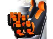 Car Seat Covers 3 Row for Auto SUV VAN 7 seaters Orange