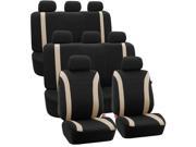 3Row Car Seat Covers for Auto SUV VAN Beige For Sedan SUV Van