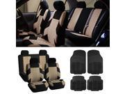 SUV CAR AUTO seat Covers Heavy Duty Mats Combo Beige
