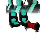 Front Bucket Seat covers Mint With Seat Back Cushion Pad Red for Auto Car SUV Van