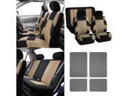 Seat Covers with Floor Mats combo for car Beige