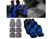 3Row SUV VAN Blue Seat Cover with Gray Floor Mats For Sedan SUV Vand 7 Seaters