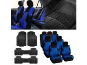 3 row SUV VAN Blue Seat Covers 7 Seaters with Black Floor Mats For Sedan SUV Van