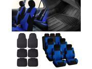 3Row SUV VAN Blue Seat Cover with Black Floor Mats For Sedan SUV Vand 7 Seaters