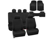 Black Eva Foam Seat Covers with Heavy Duty Floor Mats combo for Auto