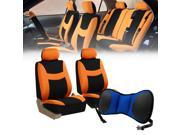 Front Bucket Seat Covers Airbag Compatible Red With Seat Back Cushion Pad Blue for Auto Car SUV Van