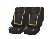 Car Seat Covers Yellow Black Full Set for Auto Truck SUV with Headrests