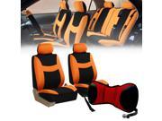 Front Bucket Seat Covers Airbag Compatible Red With Seat Back Cushion Pad Red for Auto Car SUV Van