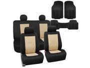 Beige Seat Covers Eva Foam With Heavy Duty Floor Mats com for Auto Vehicle