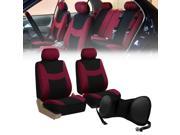 Front Bucket Seat Covers Airbag Compatible Pink With Seat Back Cushion Pad Black for Auto Car SUV Van