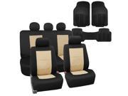 Beige Seat Covers Eva Foam With Heavy Duty Floor Mats com for Auto