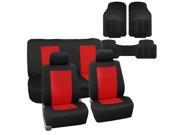 Seat Covers Eva Foam For auto combo with Heavy duty floor mats Red