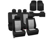 Gray Eva Foam Seat Covers with Heavy Duty Floor Mats combo for Auto
