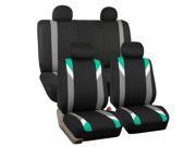 Black Mint Car Seat Covers for Auto Car SUV Van Airbag ready Split Bench