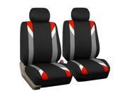 Front Bucket Pair for Auto Vehicle Red with Seat Back Organizer Car SUV Van Truck